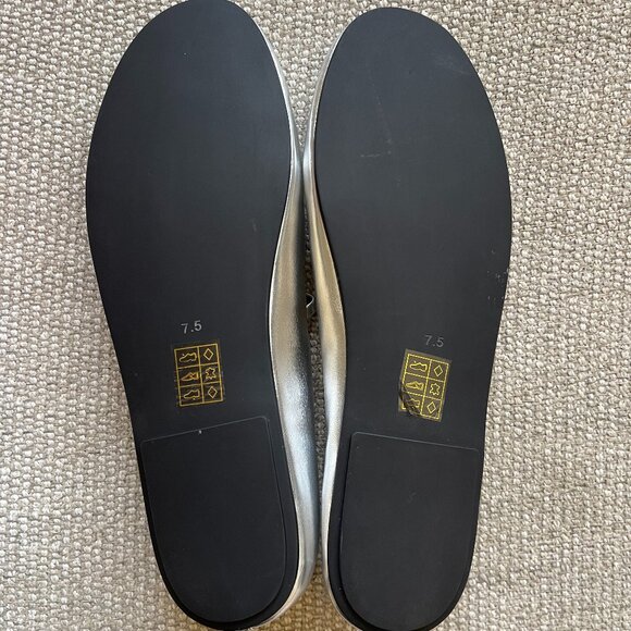 NWB Jeffrey Campbell Dancerina Ballet Flats in Silver - Size 7.5 - Picture 9 of 12